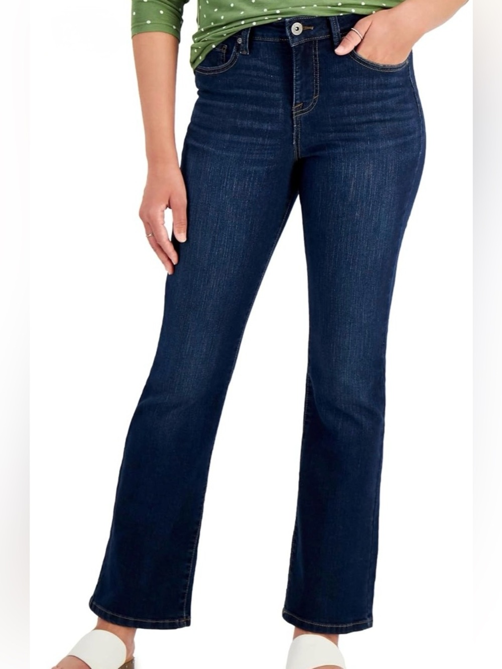 Women’s Petite Dark Wash Bootleg Jeans 10P (Short)
